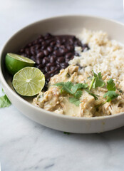 Healthy cooking mexican chicken meal