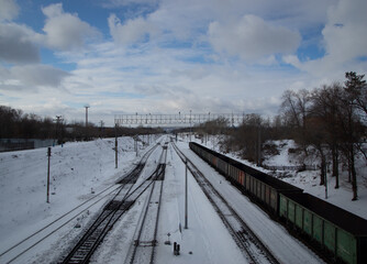 Railway in winter