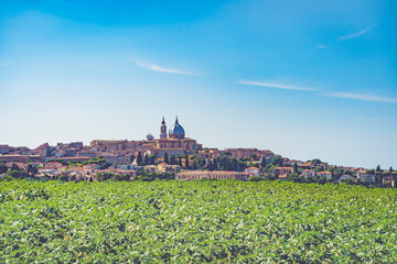 LORETO, Marches Region, Italy, panoramic view of Sanctuary of the Holy House of Loreto, Marches,...
