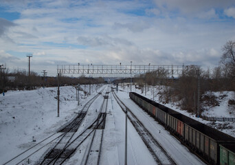 Railway in winter