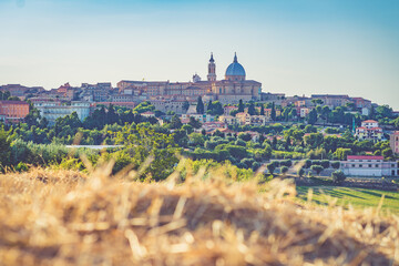 LORETO, Marches Region, Italy, panoramic view of Sanctuary of the Holy House of Loreto, Marches,...