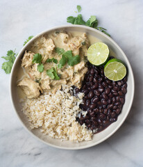 Healthy cooking mexican chicken meal