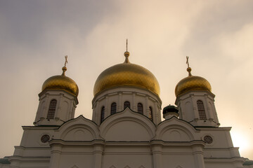 Golden domes of the church