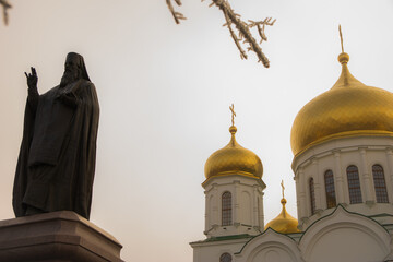 Golden domes of the church