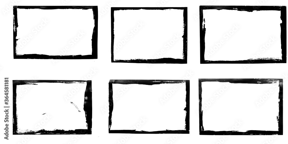 Poster set of black frames isolated on white background
