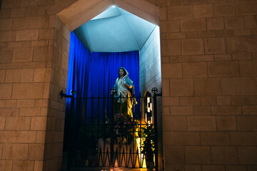 Statue in Basilica of the annunciation, Israel.