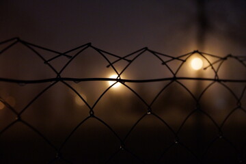 Foggy fence