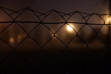 Foggy fence