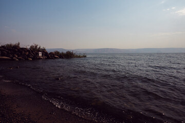 Beautiful beach, Galilee Israel.