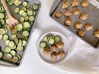 Turkey meatball meal prep healthy lunch or dinner