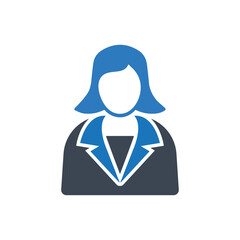 Business Woman icon ( vector illustration )