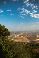 Fototapeta na wymiar View at the beautiful landscape, Mount Carmel Israel.