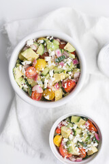 Vegetable salad with avocado
