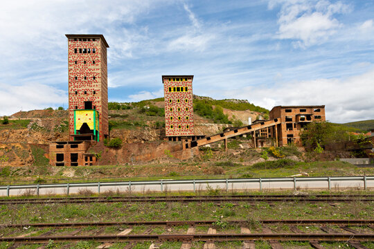 Abandoned factory from the communist era near Elbasan city, in Albania