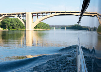 Minneapolis bridge over river
