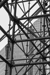 Scaffolding with Office Tower in the Background