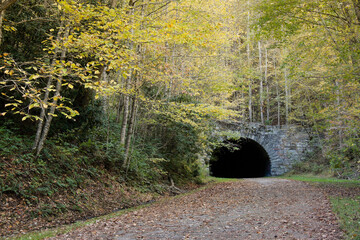 Tunnel at the end of The Road to Nowhere near Bryson City, Swain County, North Carolina