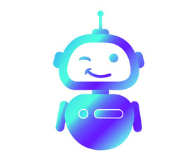 Bot icon. Robot logotype. Flat graphic