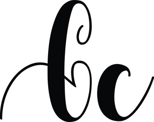 CC  Letter Initial Logo Design, Vector Template