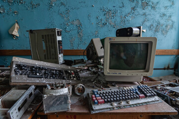 Jupiter Factory in Pripyat, Chernobyl exclusion Zone. Chernobyl Nuclear Power Plant Zone of...