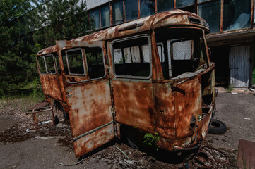 Jupiter Factory in Pripyat, Chernobyl exclusion Zone. Chernobyl Nuclear Power Plant Zone of...