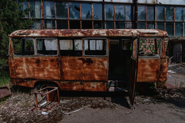 Jupiter Factory in Pripyat, Chernobyl exclusion Zone. Chernobyl Nuclear Power Plant Zone of...