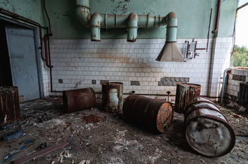 Jupiter Factory in Pripyat, Chernobyl exclusion Zone. Chernobyl Nuclear Power Plant Zone of Alienation in Ukraine