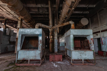 Jupiter Factory in Pripyat, Chernobyl exclusion Zone. Chernobyl Nuclear Power Plant Zone of...
