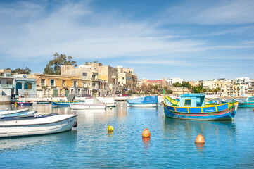 Fototapeta na wymiar Seaside town of Birzebbuga, Malta