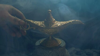 Magic Lamp It Picked Up In Misty Cave