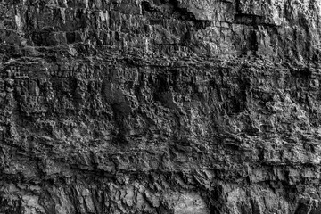 Monochrome texture of big chunk of black coal
