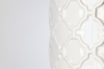 Closeup of ceramic vase