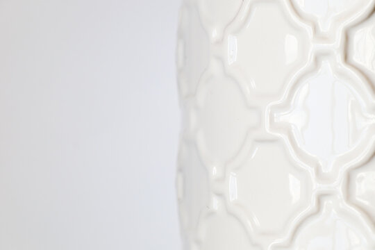 Closeup of ceramic vase