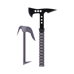 Ice axes. Equipment, tool, instrument