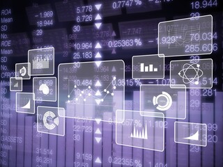 Big data analytics illustration on background