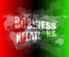 business relations interface hi technology, touch screen