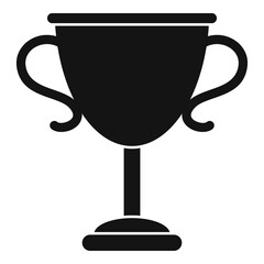 Gold success cup icon. Simple illustration of gold success cup vector icon for web design isolated on white background