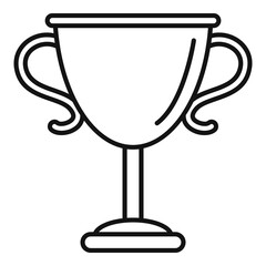 Gold success cup icon. Outline gold success cup vector icon for web design isolated on white background