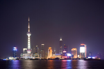  Oriental Pearl TV Tower and Pudong Skyline, Shanghai, China