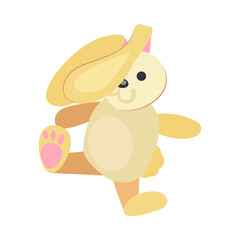 Yellow rabbit toy illustration
