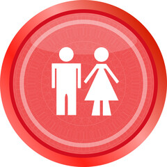 icon toilet button, Man and Woman . Trendy flat style sign isolated on white background