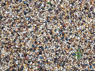 Small colored stones on the path. Can be used for a beautiful background