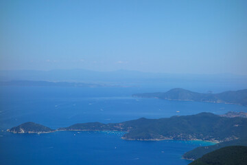 Aerial view from Monte Capanne mountain