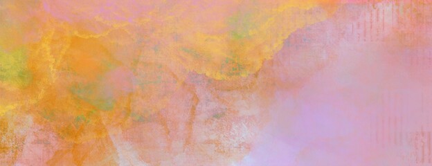 Panorama wide hand painted grundge soft focus Abstract background blurred textural beautiful painterly effect