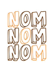 Logo Nom Nom Nom mampfen Design Cool 