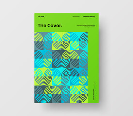 Amazing business presentation vector A4 vertical orientation front page mock up. Modern corporate report cover abstract geometric illustration design layout. Company identity brochure template.
