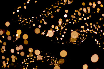 bokeh light around the tree