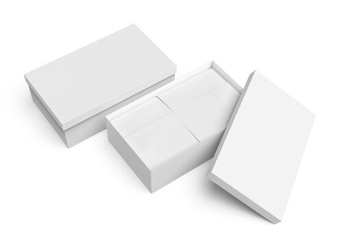 Product Package Box Mockup Storage Pack 3d Render