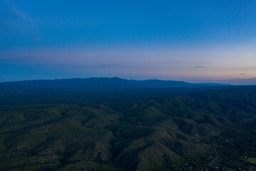 Nice and colorful sky during the sunrise in the mountains