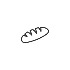 bread isolated line icon for web and mobile